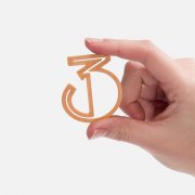 Подвеска Symbol, 3D-печать на заказ, цифра 3 арт. 19968.03