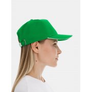 Бейсболка Classic 2.0, ярко-зеленая с белым кантом арт. 21848.92