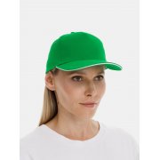 Бейсболка Classic 2.0, ярко-зеленая с белым кантом арт. 21848.92