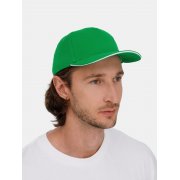 Бейсболка Classic 2.0, ярко-зеленая с белым кантом арт. 21848.92