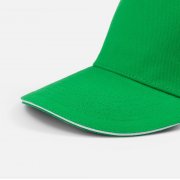 Бейсболка Classic 2.0, ярко-зеленая с белым кантом арт. 21848.92