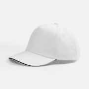 Бейсболка Classic 2.0, белая с темно-синим кантом арт. 21848.64