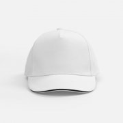 Бейсболка Classic 2.0, белая с темно-синим кантом арт. 21848.64