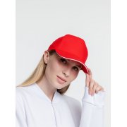 Бейсболка Classic 2.0, красная с белым кантом арт. 21848.56