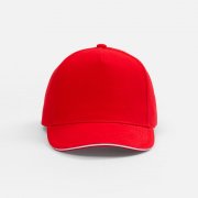 Бейсболка Classic 2.0, красная с белым кантом арт. 21848.56