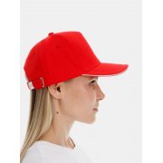 Бейсболка Classic 2.0, красная с белым кантом арт. 21848.56