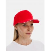 Бейсболка Classic 2.0, красная с белым кантом арт. 21848.56