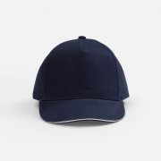 Бейсболка Classic 2.0, темно-синяя с белым кантом арт. 21848.46