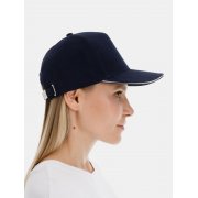 Бейсболка Classic 2.0, темно-синяя с белым кантом арт. 21848.46