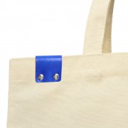 Сумка для покупок IVORY 325 г/м² с PU нашивкой, синий