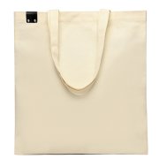 Сумка для покупок IVORY 325 г/м² с PU нашивкой, чёрный