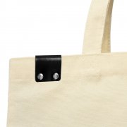 Сумка для покупок IVORY 325 г/м² с PU нашивкой, чёрный арт. 25011.00.02