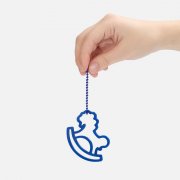 Подвеска «Лошадка-качалка», 3D-печать, синяя