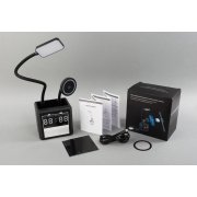 Лампа "Smart Flex" с беспроводным 3в1 (15W) ЗУ с MagSafe, часами, карандашницей и подсветкой логотипа черный