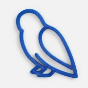 Подвеска «Сова», 3D-печать, синяя арт. 23320.40