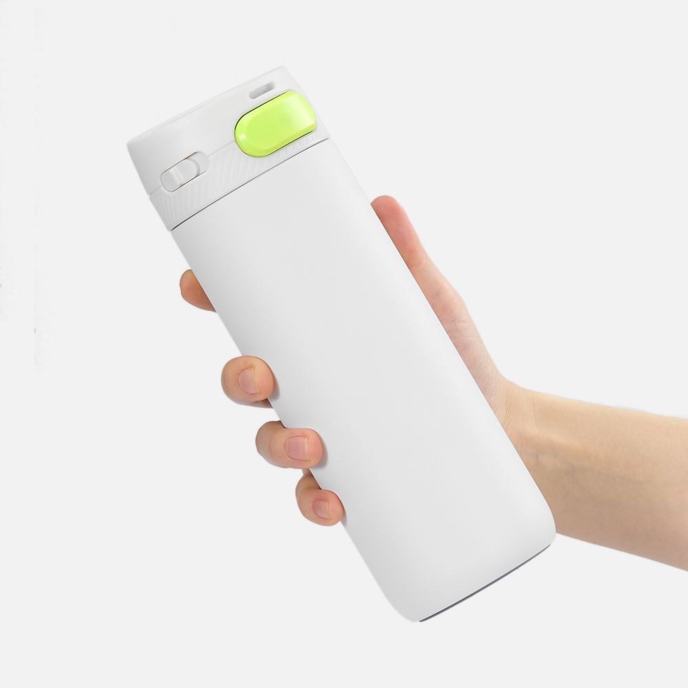 Термостакан X1 с цветной кнопкой, белый с желтым арт. 19941.67 Термостакан X1 с цветной кнопкой, белый с желтым арт. 19941.67