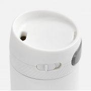 Термостакан X1 с цветной кнопкой, белый с серым