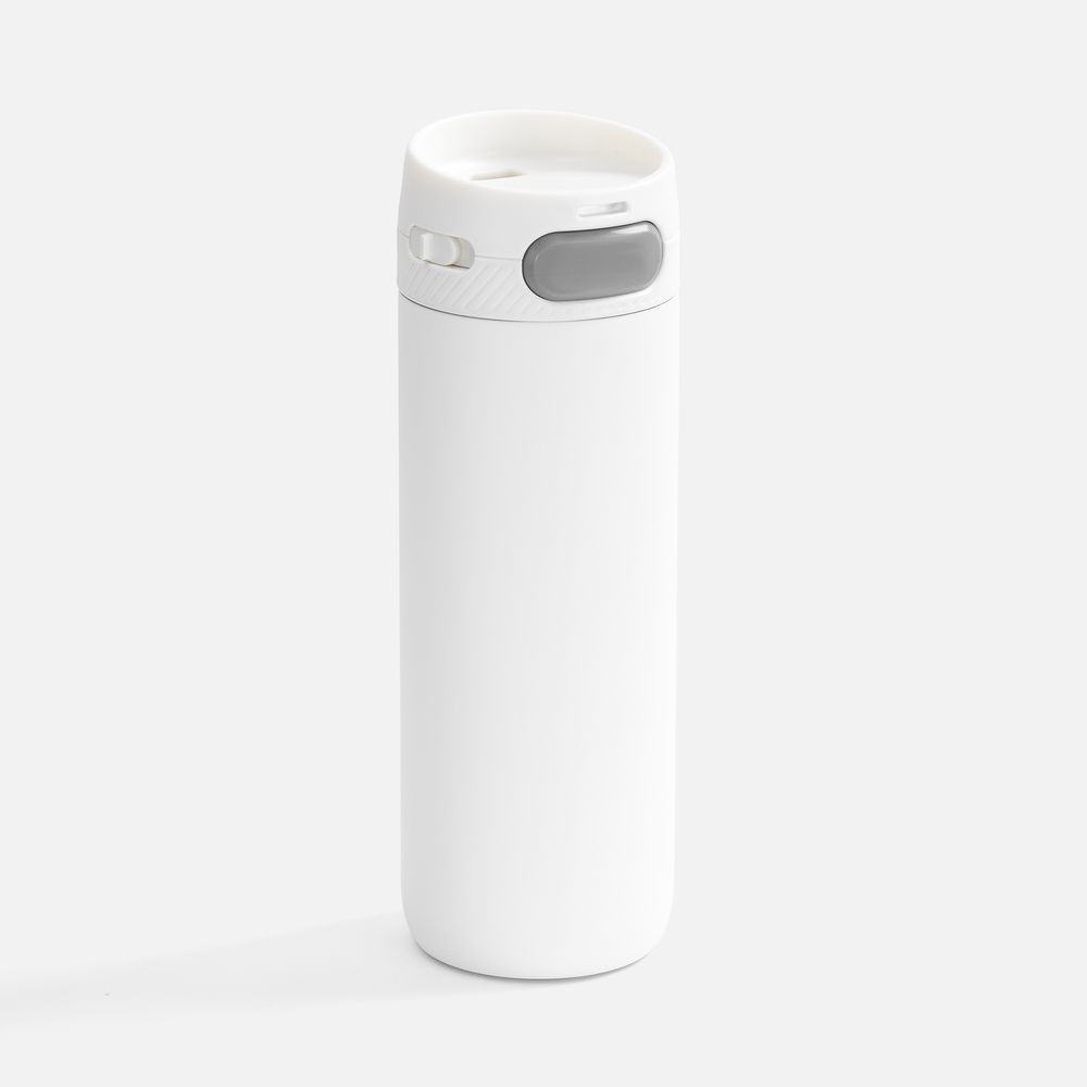 Термостакан X1 с цветной кнопкой, белый с серым арт. 19941.66 Термостакан X1 с цветной кнопкой, белый с серым арт. 19941.66