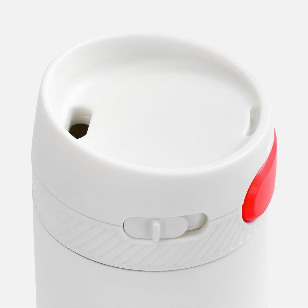 Термостакан X1 с цветной кнопкой, белый с красным арт. 19941.65 Термостакан X1 с цветной кнопкой, белый с красным арт. 19941.65