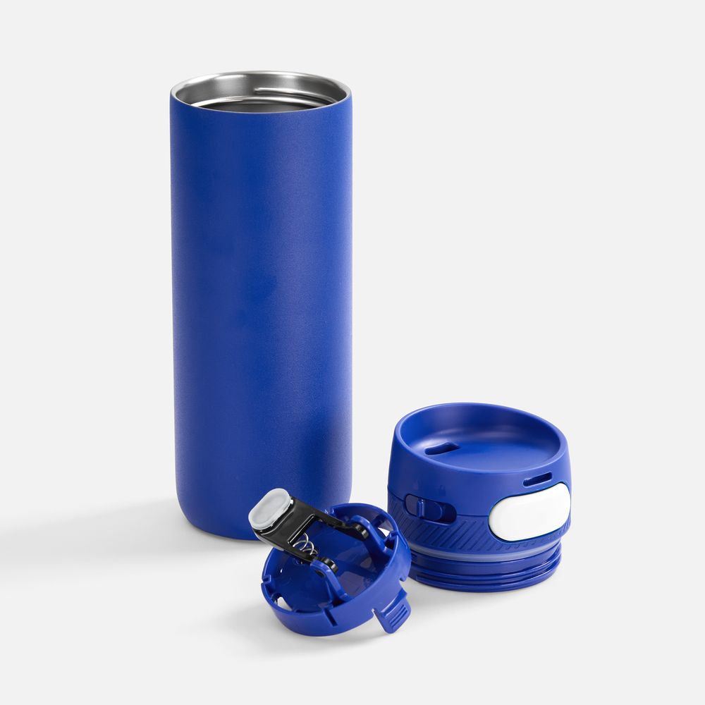 Термостакан X1 с цветной кнопкой, синий с белым арт. 19941.46 Термостакан X1 с цветной кнопкой, синий с белым арт. 19941.46