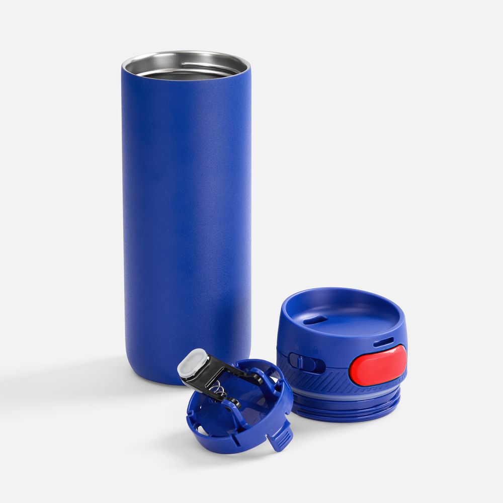 Термостакан X1 с цветной кнопкой, синий с красным арт. 19941.45 Термостакан X1 с цветной кнопкой, синий с красным арт. 19941.45