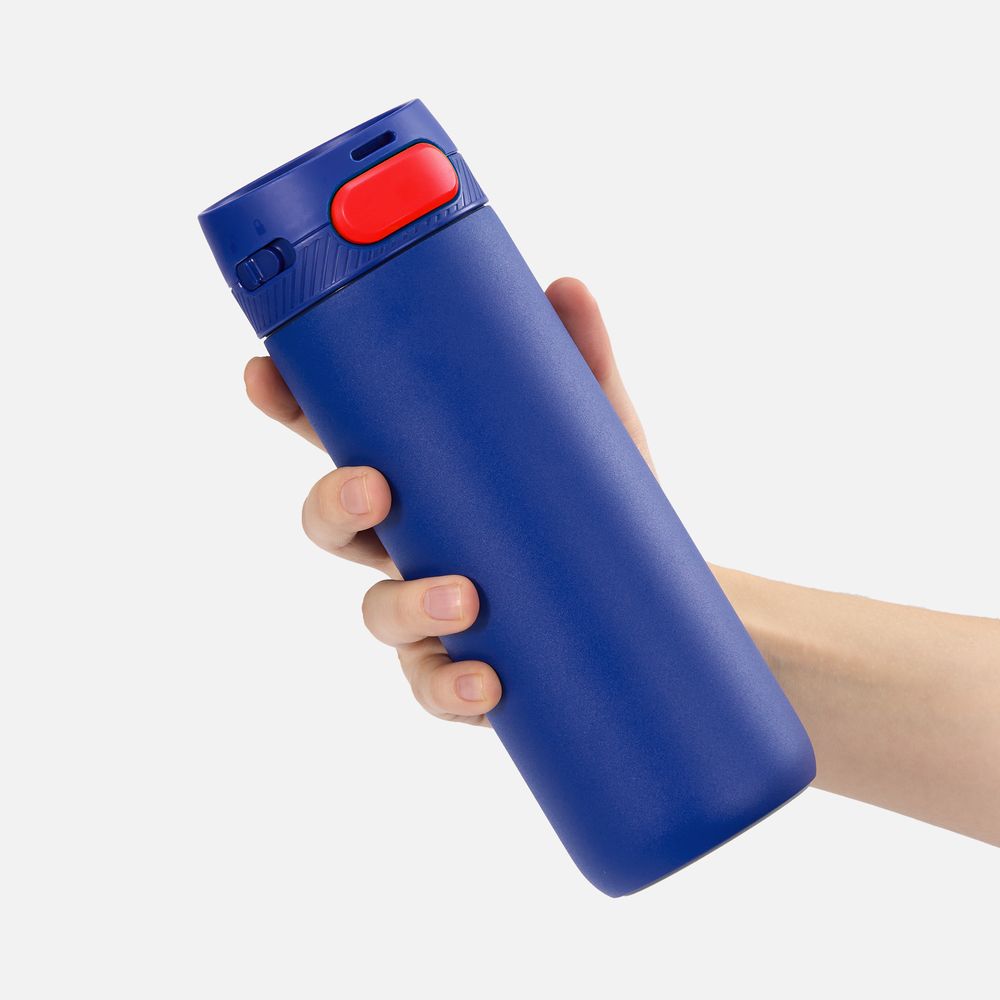 Термостакан X1 с цветной кнопкой, синий с красным арт. 19941.45 Термостакан X1 с цветной кнопкой, синий с красным арт. 19941.45