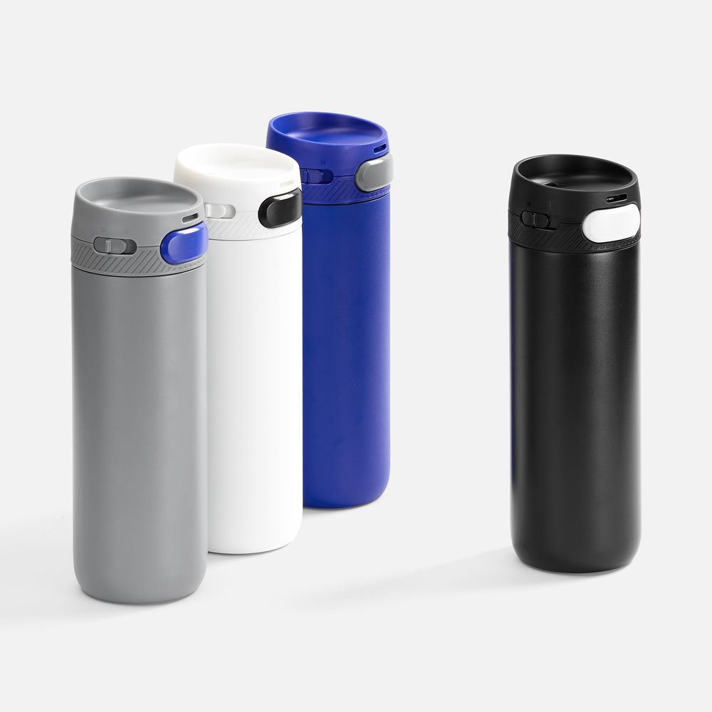 Термостакан X1 с цветной кнопкой, синий с серым арт. 19941.44 Термостакан X1 с цветной кнопкой, синий с серым арт. 19941.44