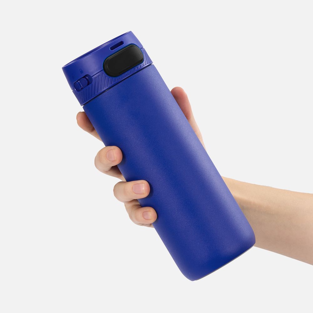 Термостакан X1 с цветной кнопкой, синий с черным арт. 19941.43 Термостакан X1 с цветной кнопкой, синий с черным арт. 19941.43