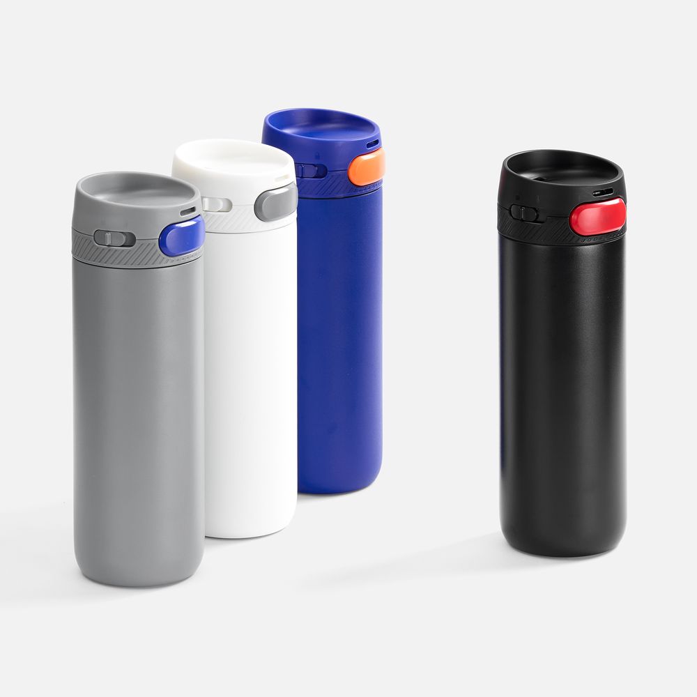 Термостакан X1 с цветной кнопкой, синий с оранжевым арт. 19941.42 Термостакан X1 с цветной кнопкой, синий с оранжевым арт. 19941.42