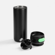 Термостакан X1 с цветной кнопкой, черный с зеленым арт. 19941.38