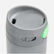 Термостакан X1 с цветной кнопкой, серый с зеленым