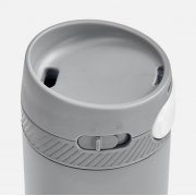 Термостакан X1 с цветной кнопкой, серый с белым