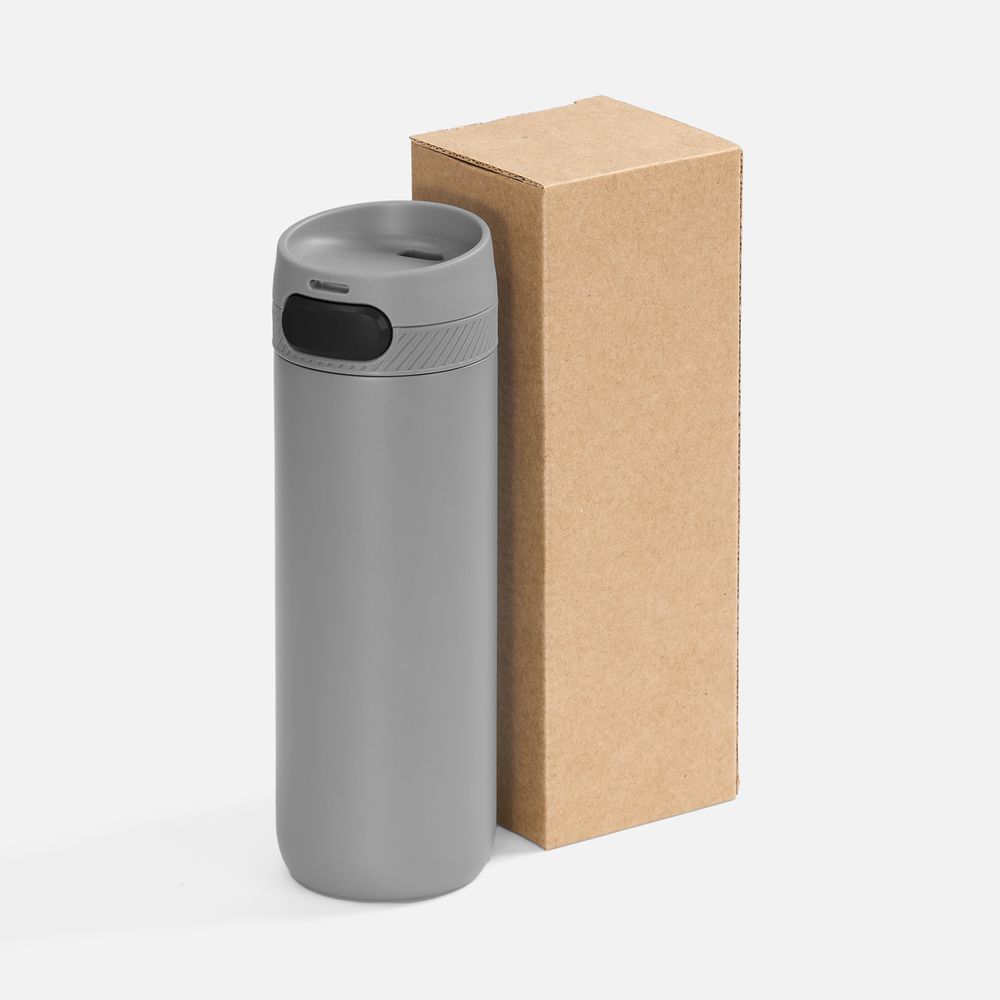 Термостакан X1 с цветной кнопкой, серый с черным арт. 19941.13 Термостакан X1 с цветной кнопкой, серый с черным арт. 19941.13