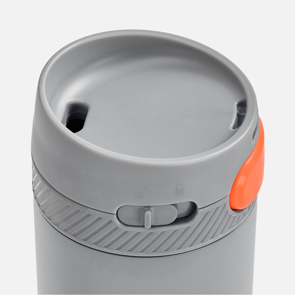 Термостакан X1 с цветной кнопкой, серый с оранжевым арт. 19941.12 Термостакан X1 с цветной кнопкой, серый с оранжевым арт. 19941.12