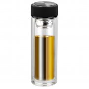 Термос стеклянный с инфьюзером Steelite, чёрный