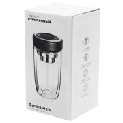 Термос стеклянный с LED-дисплеем Smartview, чёрный
