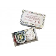 Набор: платок «Русский полевой букет» и свеча «Цветы и травы»