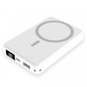 Магнитный внешний аккумулятор Quantum с беспроводной зарядкой (15W), 10000 Mah, белый арт. 2053.01