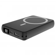 Магнитный внешний аккумулятор Quantum с беспроводной зарядкой (15W), 10000 Mah, черный арт. 2053.02