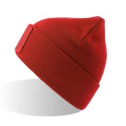 Шапка вязаная  двойная Wind-S с патчем Красный арт. 254431-S.08