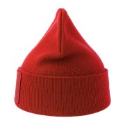 Шапка вязаная  двойная Wind-S с патчем Красный арт. 254431-S.08