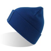 Шапка вязаная  двойная Wind-S с патчем Ярко-синий арт. 254431-S.24