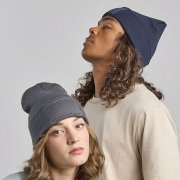 Шапка вязаная  двойная Wind-S с патчем Ярко-синий арт. 254431-S.24