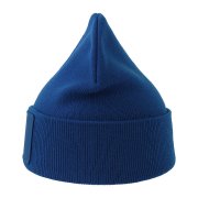Шапка вязаная  двойная Wind-S с патчем Ярко-синий арт. 254431-S.24