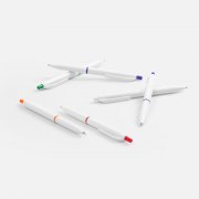 Ручка шариковая Bright Pop, белая с зеленым арт. 22202.90