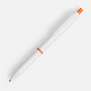 Ручка шариковая Bright Pop, белая с оранжевым арт. 22202.20