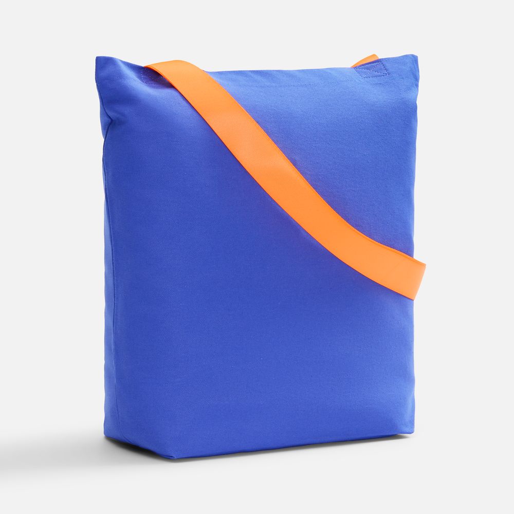 Шопер B5, синий с широкими оранжевыми ручками арт. 19269.22 Шопер B5, синий с широкими оранжевыми ручками арт. 19269.22
