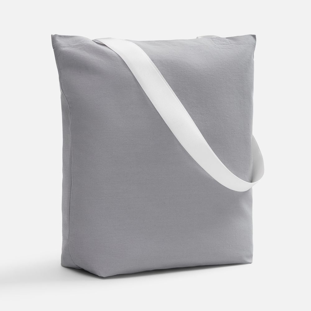 Шопер B5, серый с широкими белыми ручками арт. 19268.60 Шопер B5, серый с широкими белыми ручками арт. 19268.60