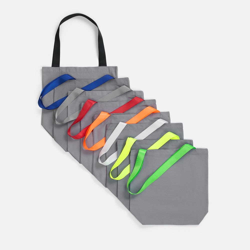 Шопер B5, серый с широкими синими ручками арт. 19268.44 Шопер B5, серый с широкими синими ручками арт. 19268.44