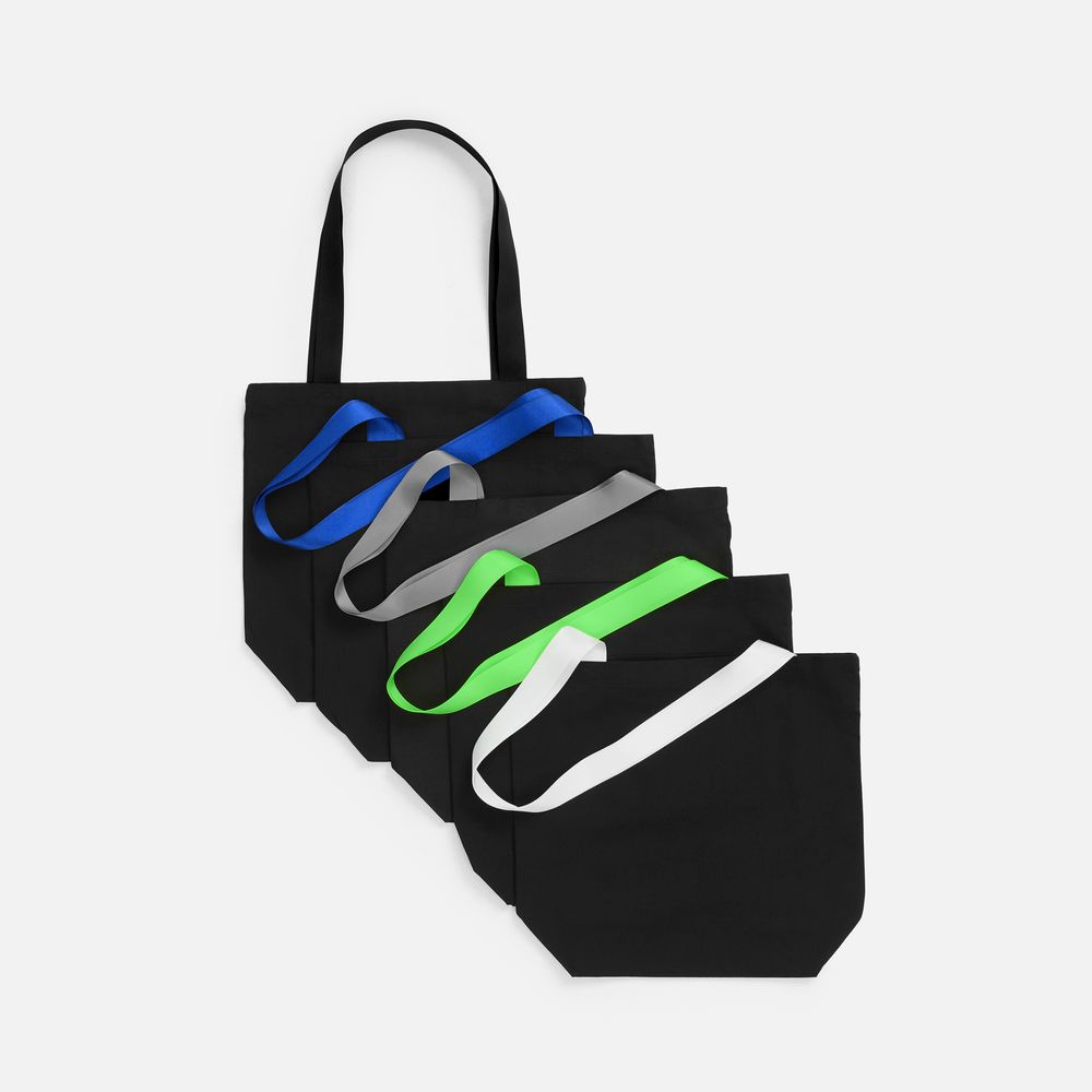 Шопер B5, черный с широкими белыми ручками арт. 19267.60 Шопер B5, черный с широкими белыми ручками арт. 19267.60